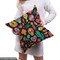 Ambesonne Day of the Dead Fabric by the Yard, Continuous Sugar Skull Flowers Pepper and Maracas Pattern, Decorative Fabric for Upholstery and Home Accents, 1 Yard, Charcoal Grey Multicolor